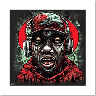 Hip hop head Horror art style Posters and Art